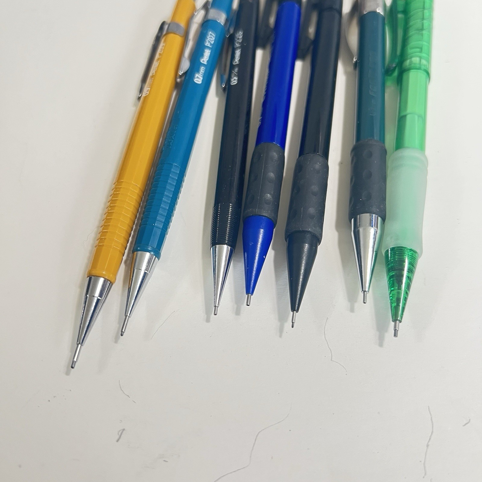 Vintage Pentel Mechanical Pencils P207 P209 Forte Grip Twist Erase Champ