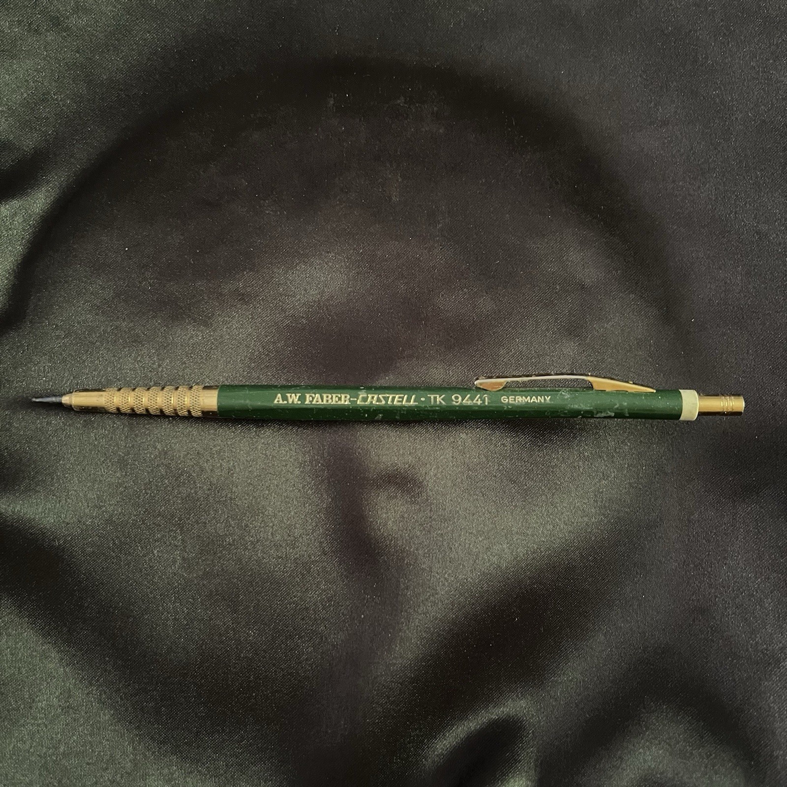 Used Vintage green and gold A.W. Faber Castell TK 9441 Mechanical Pencil German