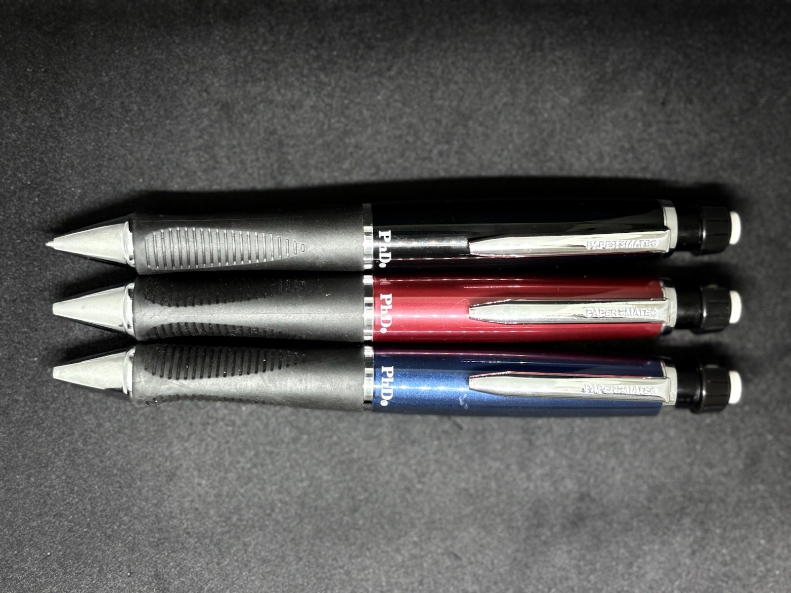 Vintage PaperMate Phd Red Black Blue Mechanical Pencil Made in Japan – LOT OF 3