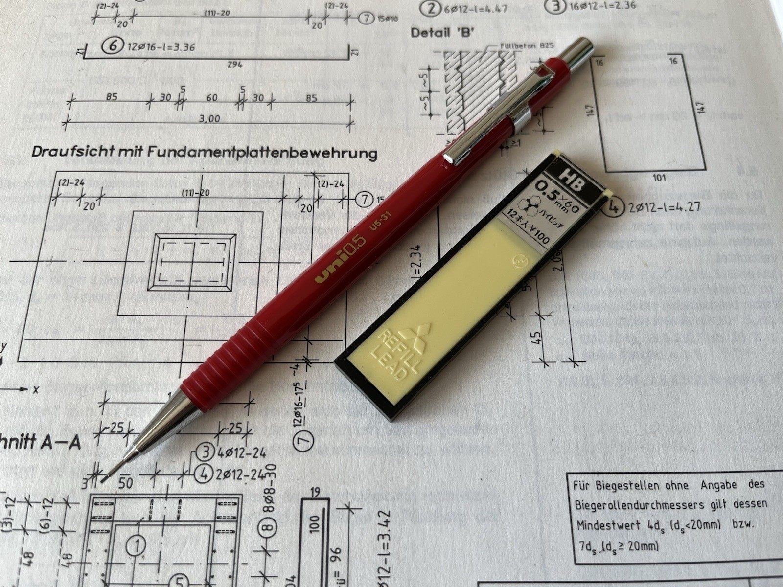 Vintage Mechanical Pencil MITSUBISHI UNI U5-31 :: Red :: 0.5 mm :: Japan :: NOS