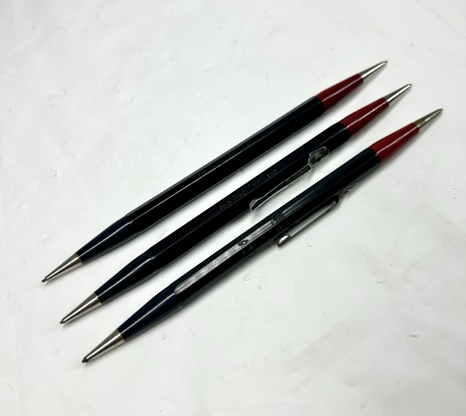VTG Autopoint Double Sided Mechanical Pencils Real Thin Lead Red Black Lot of 3
