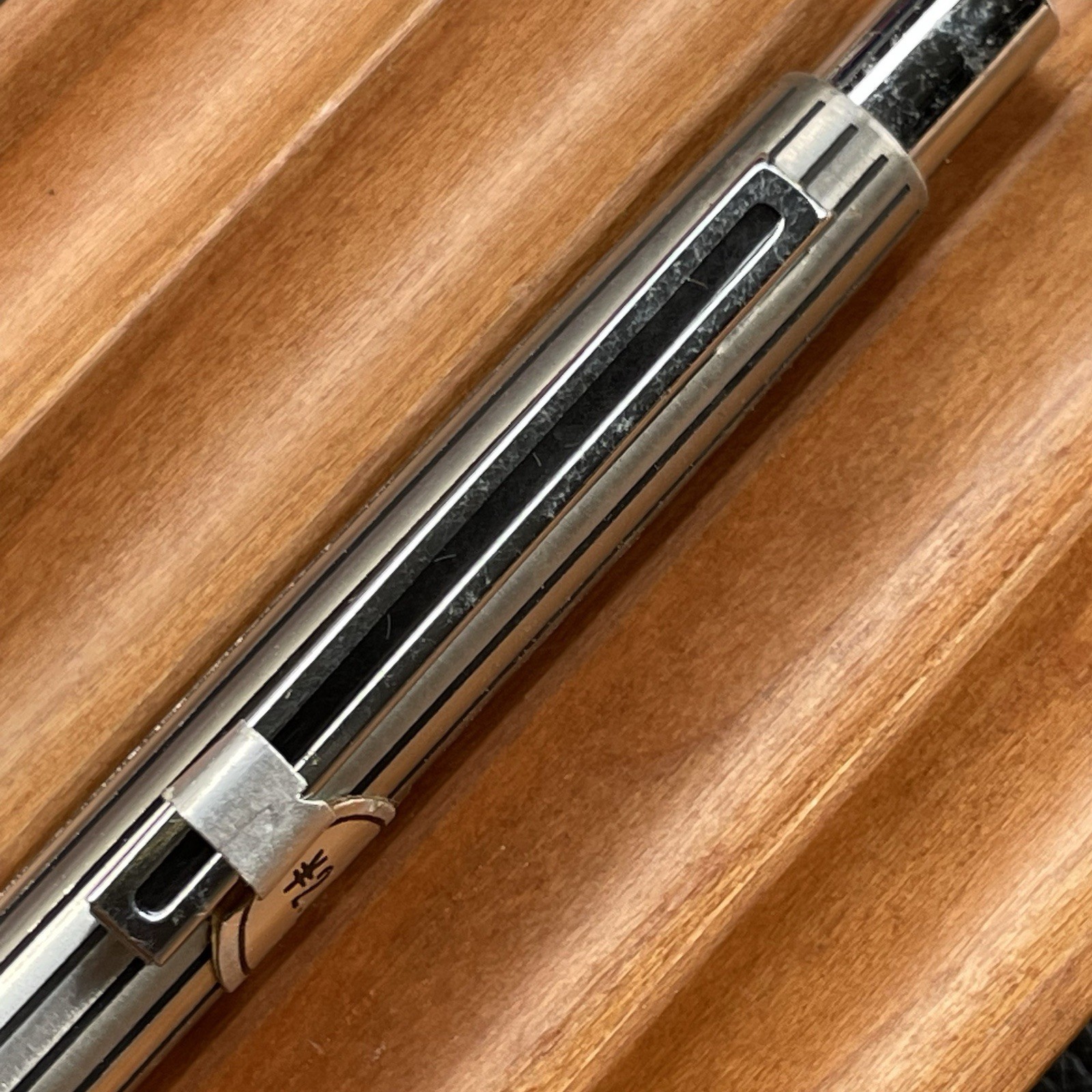 Newman Mechanical Pencil Etched Stainless Steel Barrel 0.5 mm #2 Made in Japan