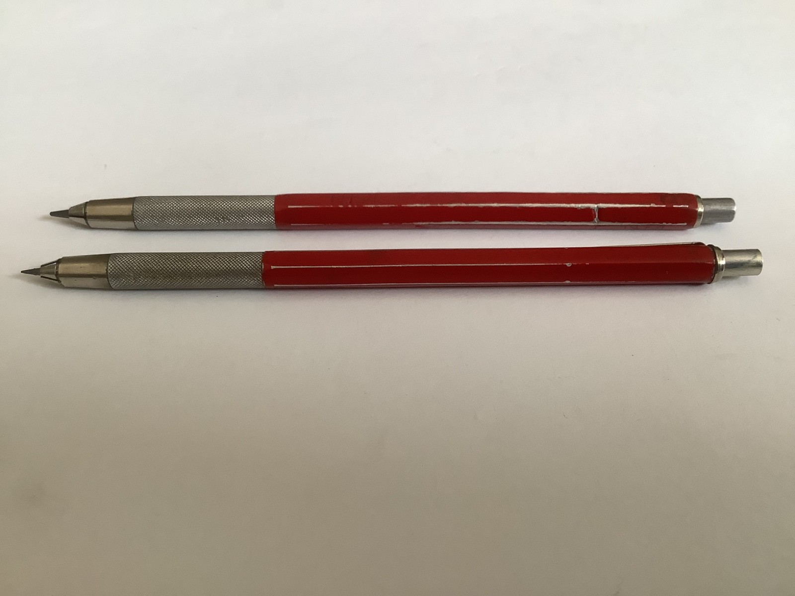 Vintage Drafting Drawing Mechanical Pencil Red Italy Lot of 2 KOH-I-NOOR 5611