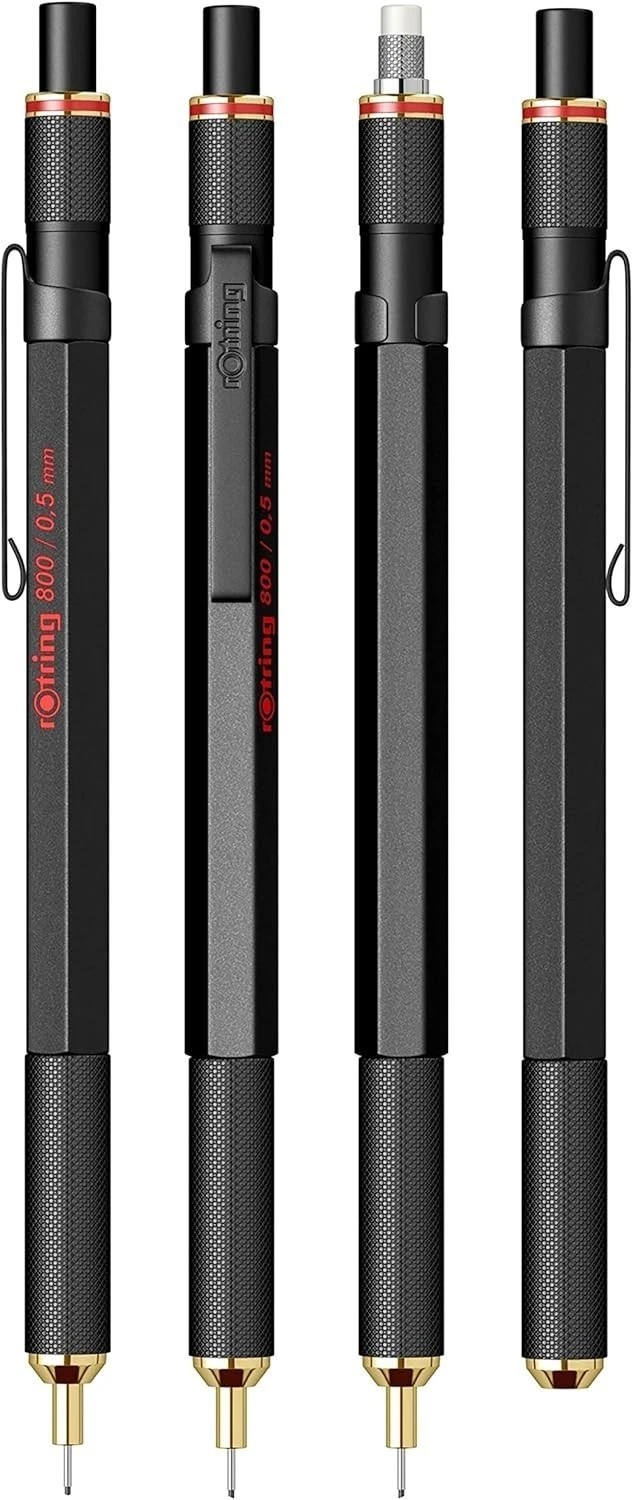 Rotring 800 Mechanical Pencil 0.5mm – Black Metal Barrel”
