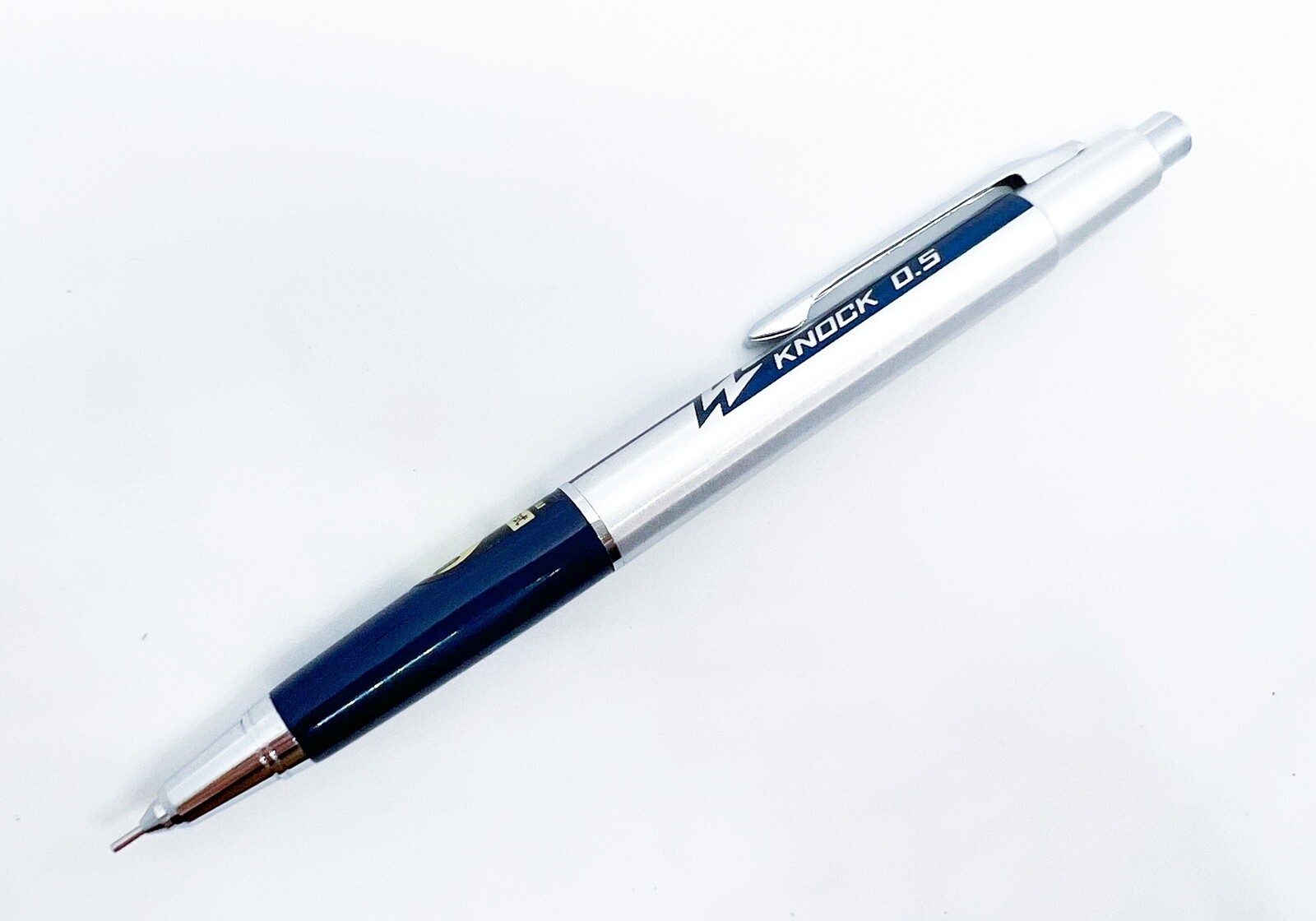 NOS Retractable Tombow Double push W Knock Mechanical Pencil 0.5mm Blue