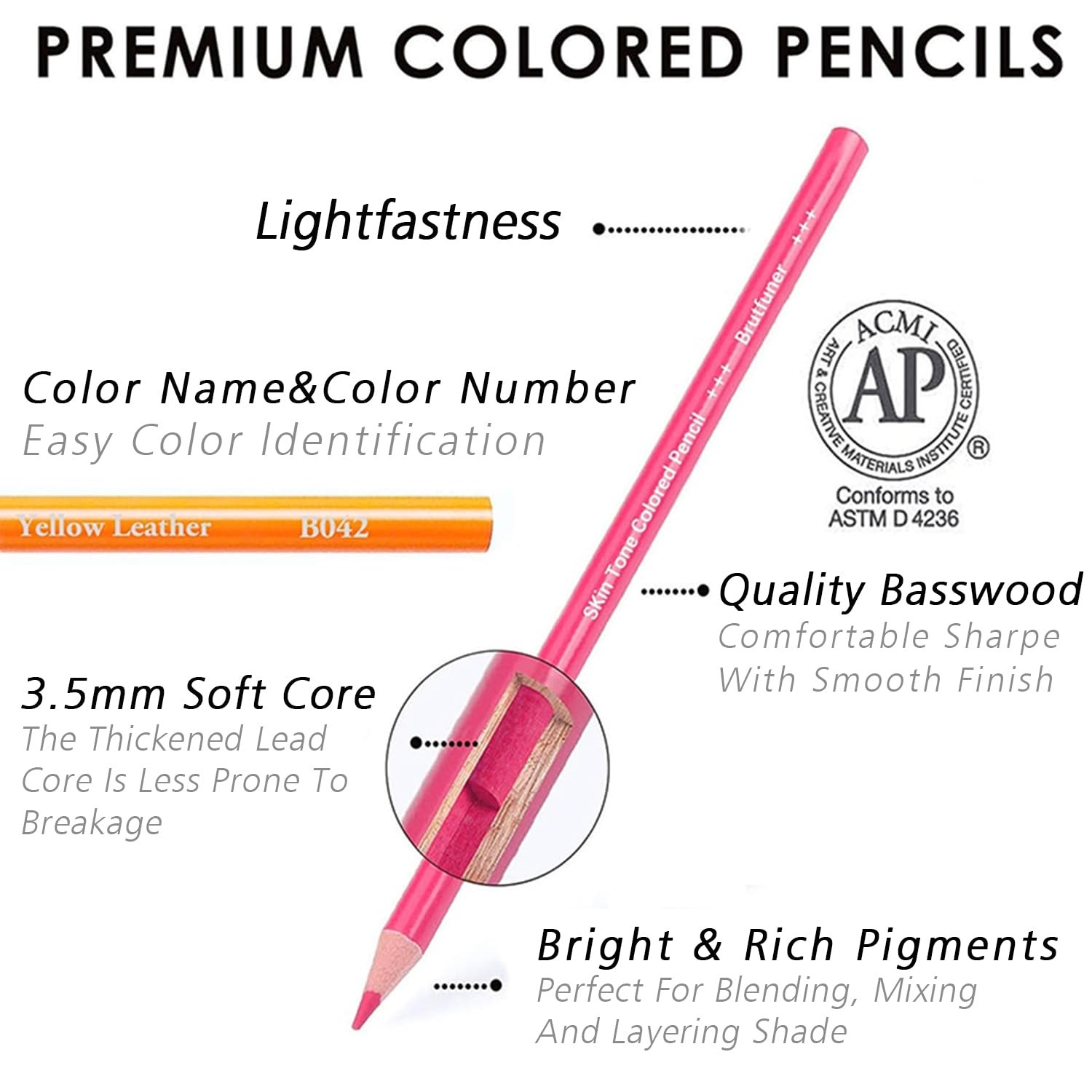 LBW 72 Skin Tone Colored Pencils for Adult 1 Count (Pack of 72), Multicolor