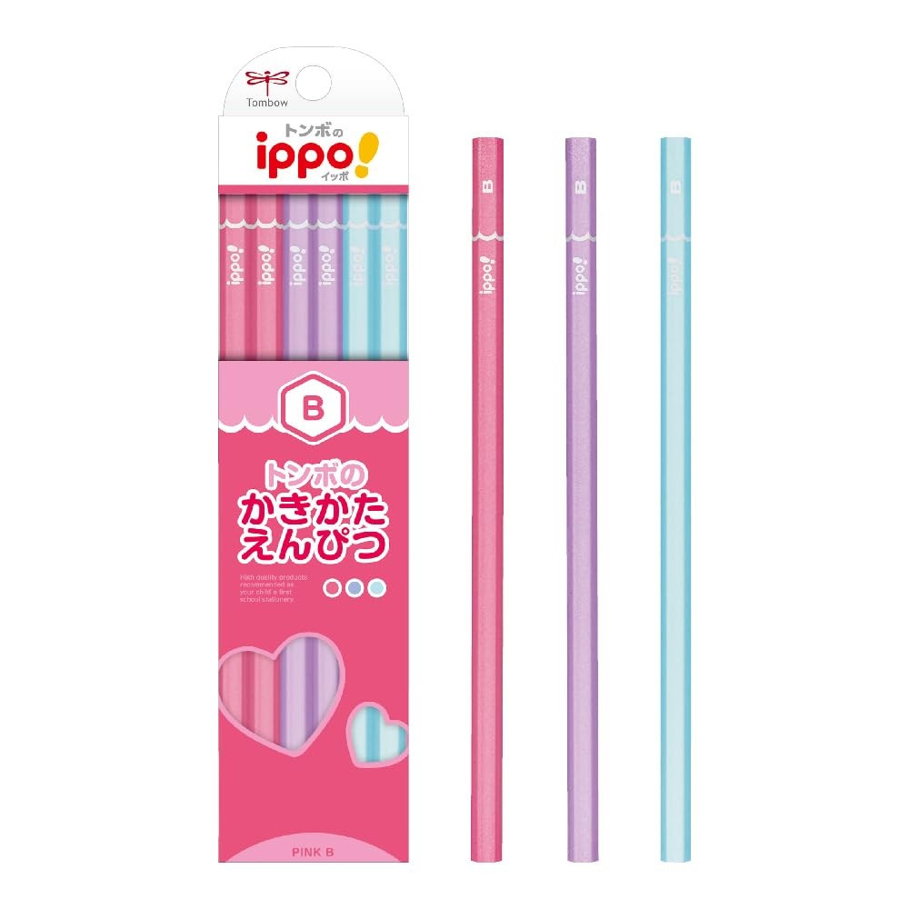 Tombow ippo! Writing Pencil B Plain Pink KB-KPW04-B