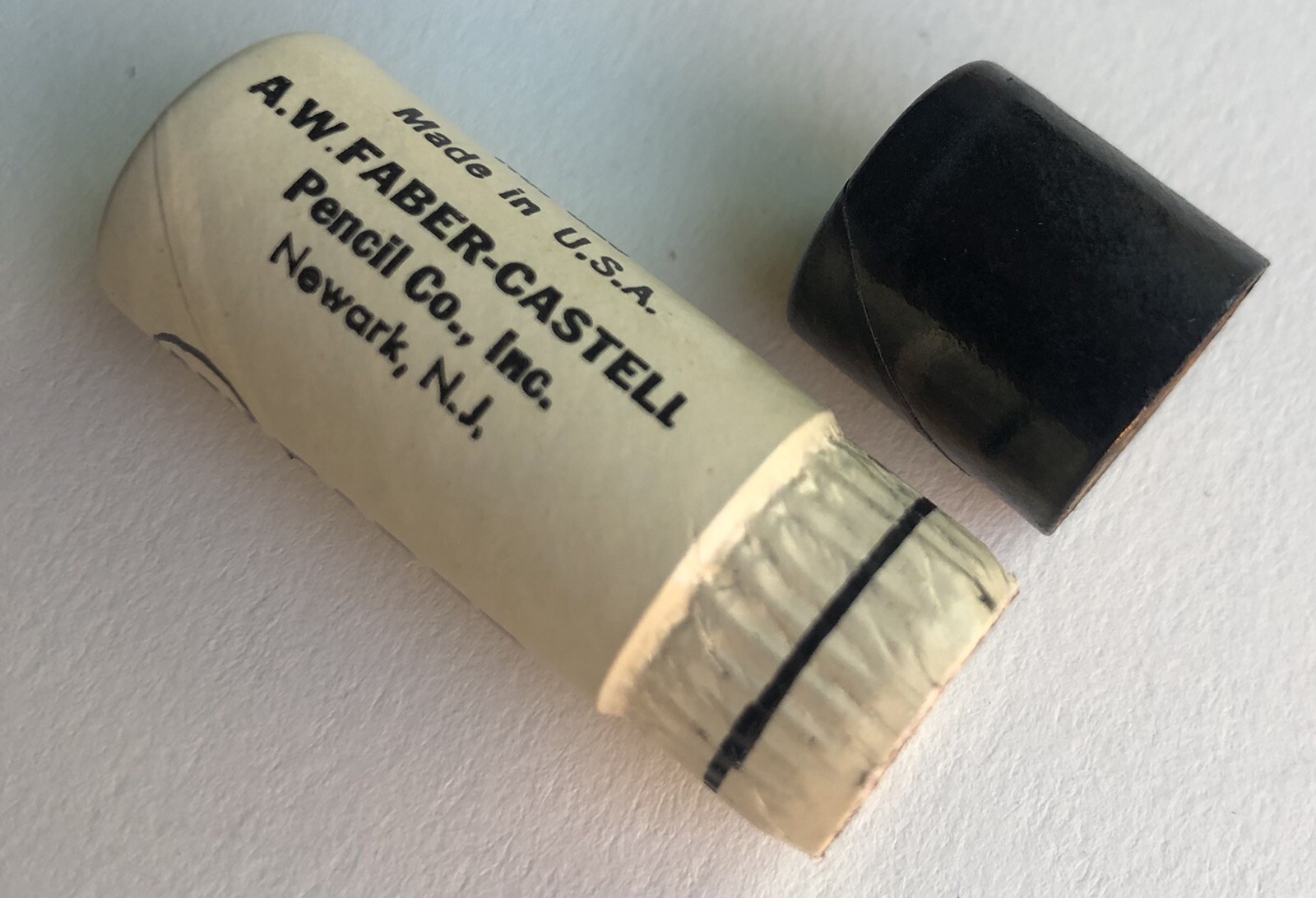 Vintage A. W. Faber Black China Marking 4mm Lead NOS 6 Per Tube Extra Holder USA