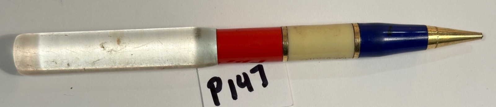 Red, White & Blue Mechanical Pencil, See Thru Handle (P147)
