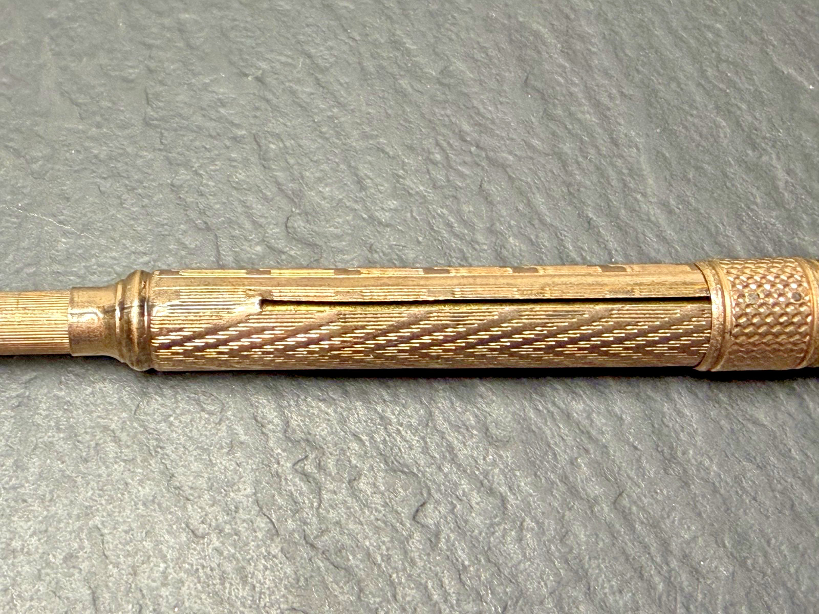 ANTIQUE GOLD FILLED COMBINATION DIP PEN W/NIB AND MECHANICAL PENCIL N995