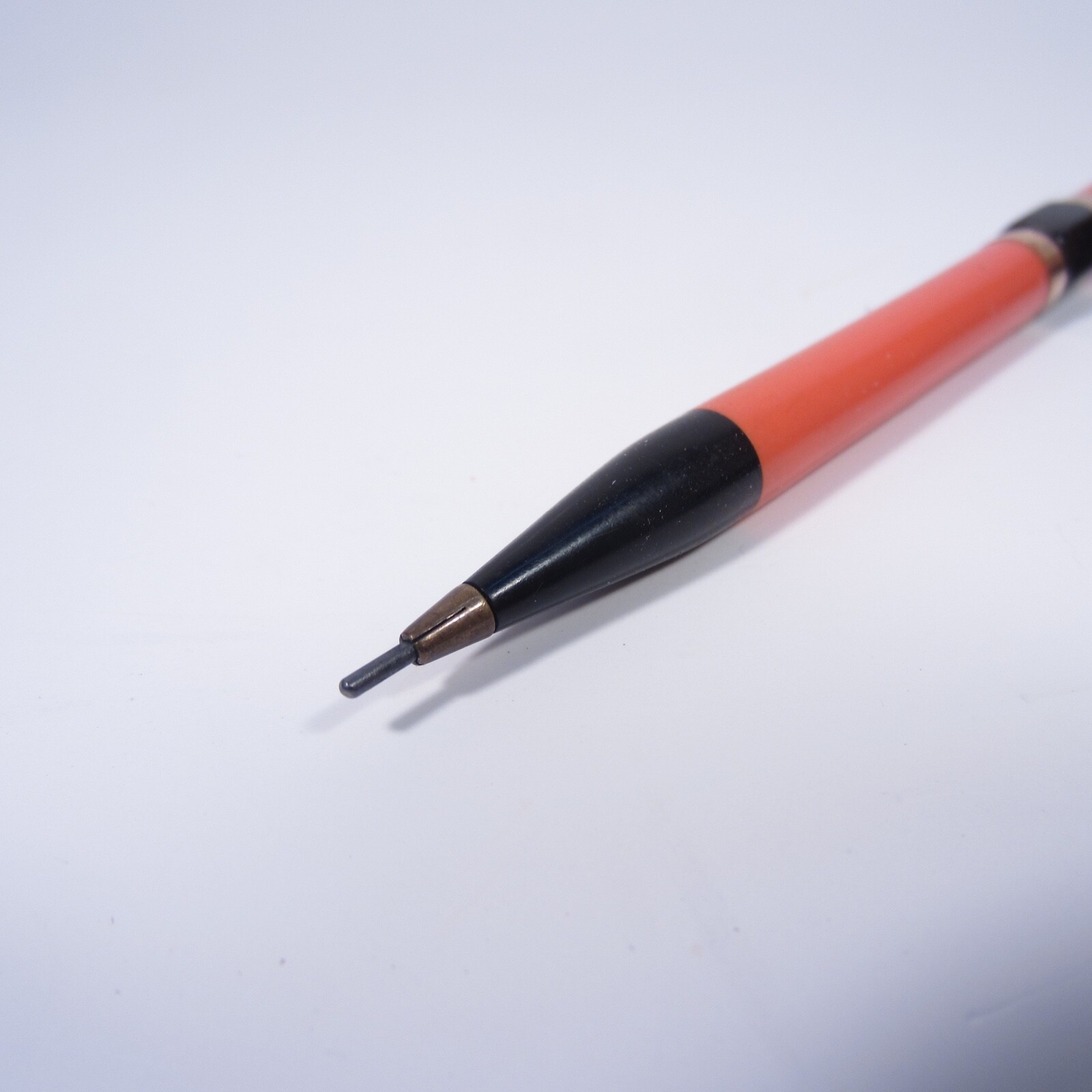 Vintage Antique Listo “Center Turn” Mechanical Pencil Orange Black Gold No 20?