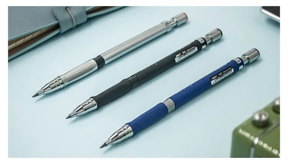 Three 2.0mm Lead Holder Mechanical Pencils & 24 color refills, Sharpener in Cap