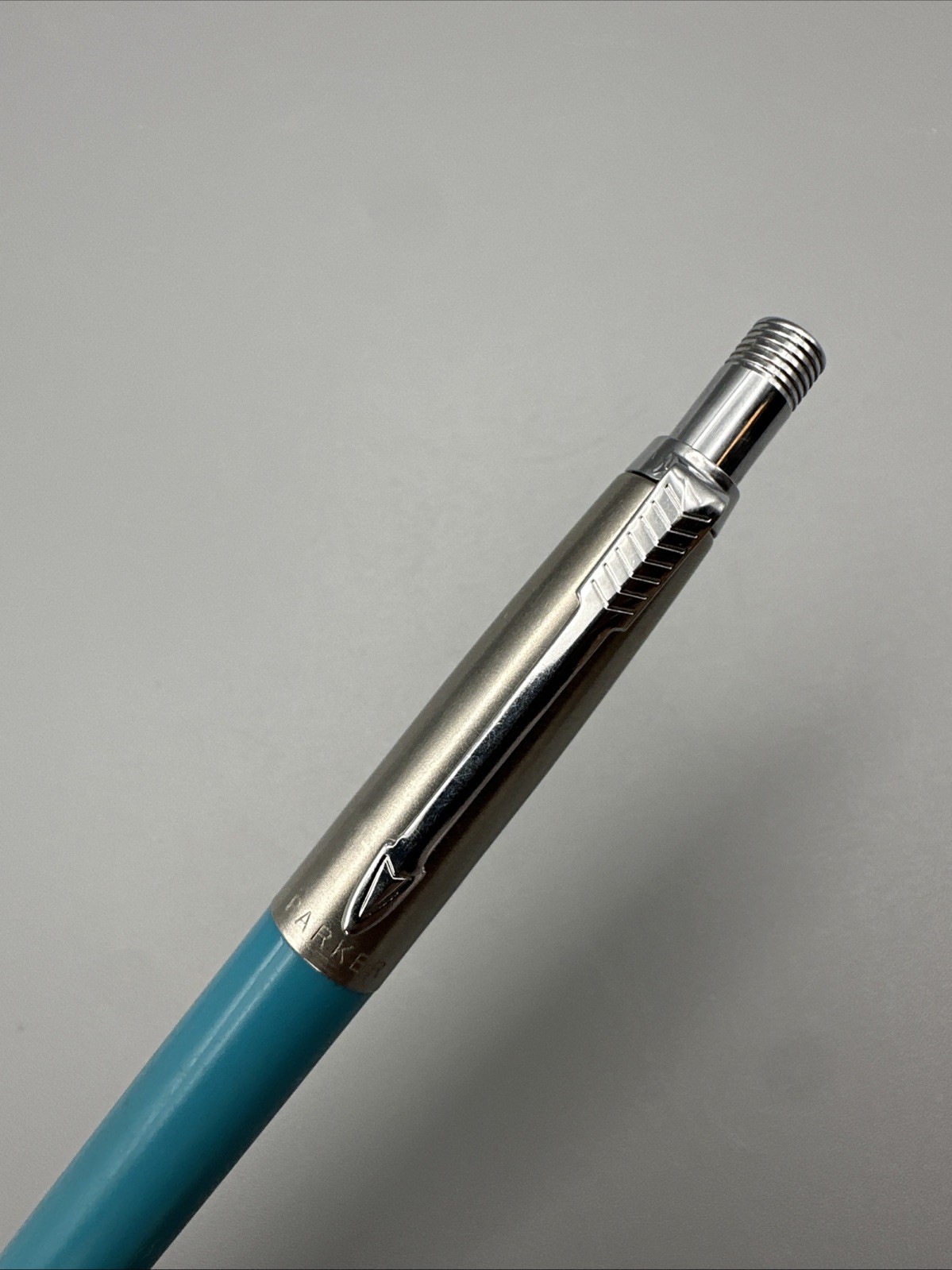 Vtg. Parker Jotter Mechanical Pencil – Turquoise￼ Barrel & Brass Cap – USA 1274
