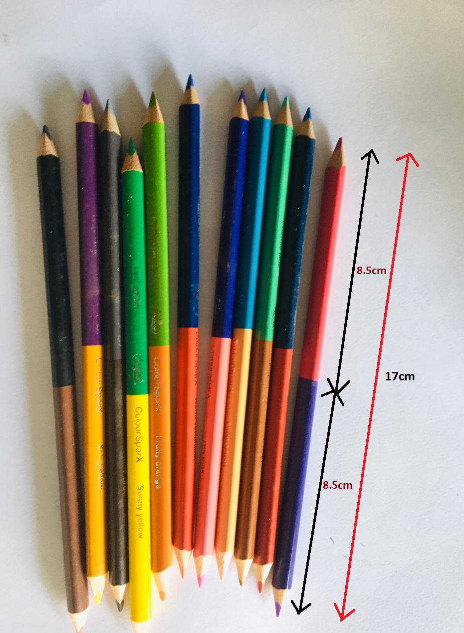 24 Multicolor 12 pencils drawing art kid’s adults 2 in 1 wood pencil Stationary
