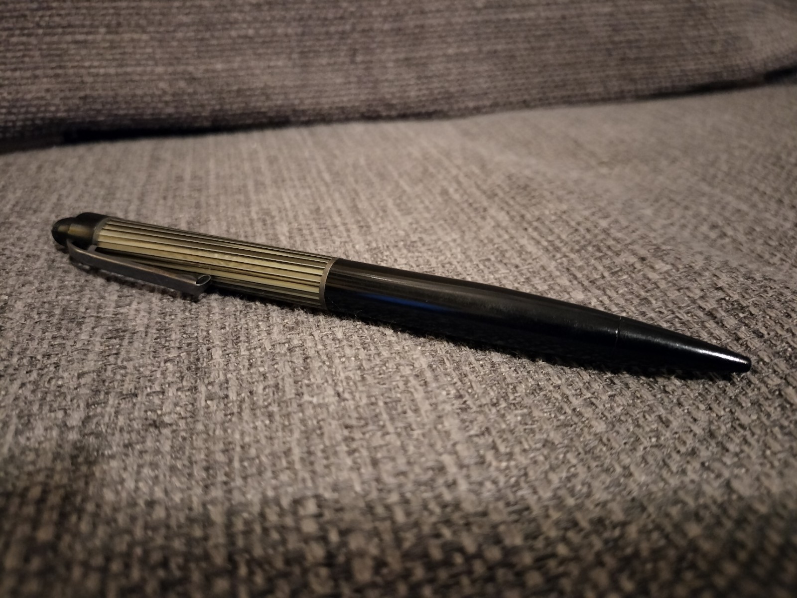 Eversharp Skyline Mechanical Pencil (1940s) Charcoal w Striped Cap