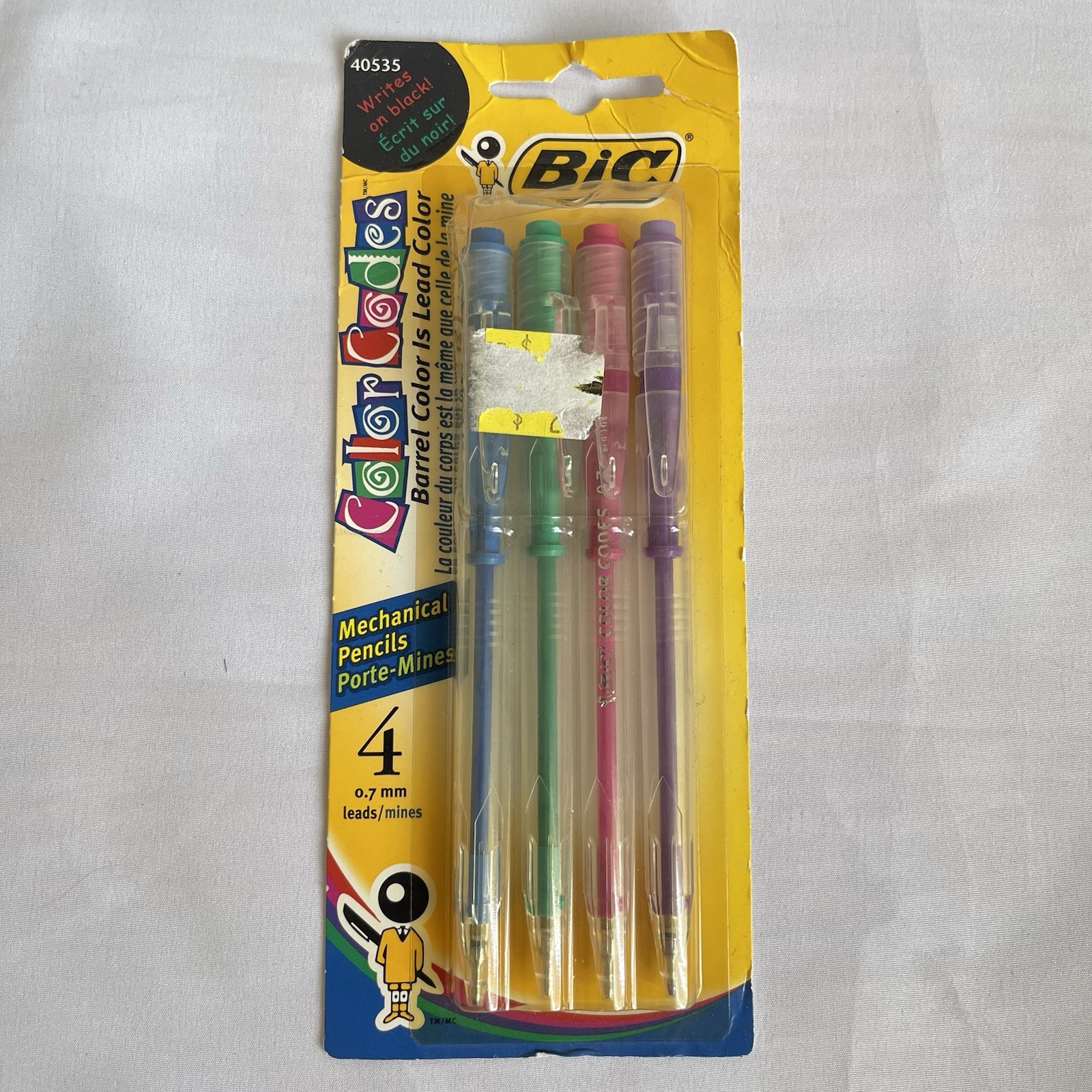 Vintage 2005 BIC Color Codes Mechanical Colored Lead Pencils 0.7mm Pocket Clip