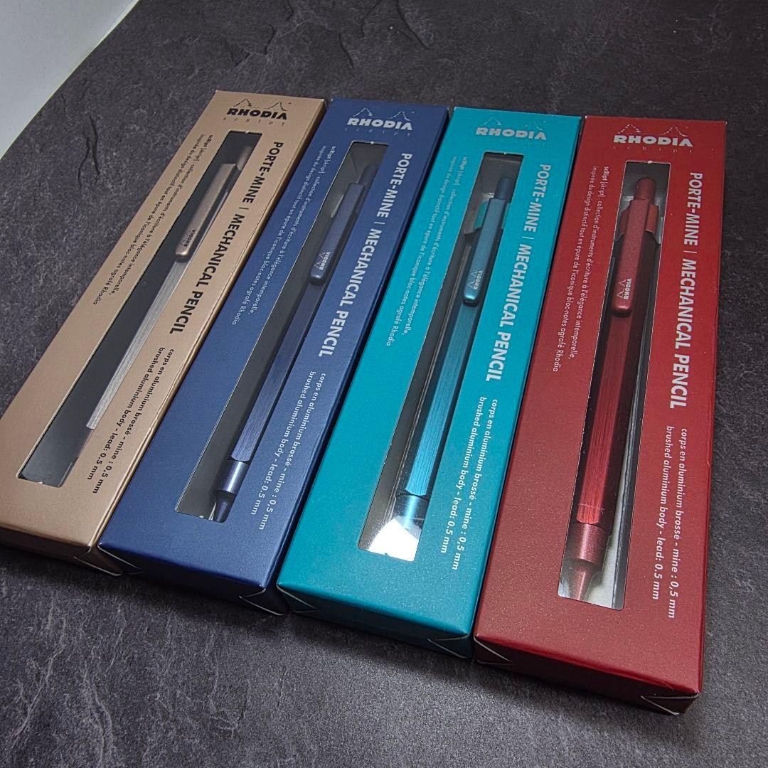 Limited Color Rhodia Script Mechanical Pencil Set of 4 Limited Colors 0.5mm