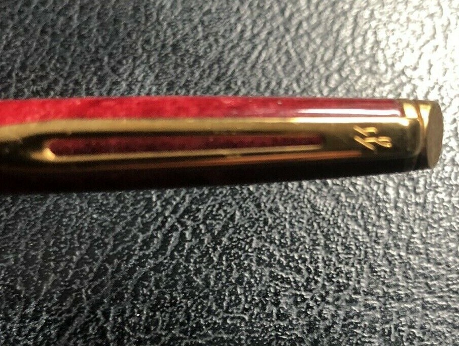Waterman Mechanical Pencil- Push Top- Red Marble and Gold Trim