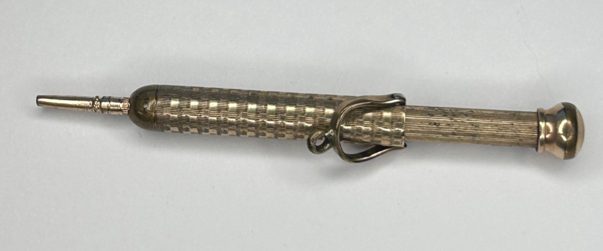Antique Mechanical Pencil William S. Hicks 14Ct. Filled Mechanical Pencil