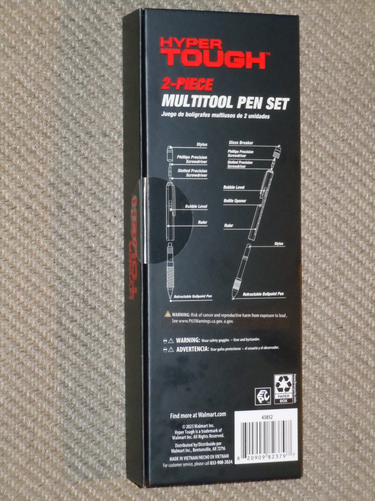 Hyper Tough 2-Piece Multi-Tool Pen Set Black NEW IN BOX!!!