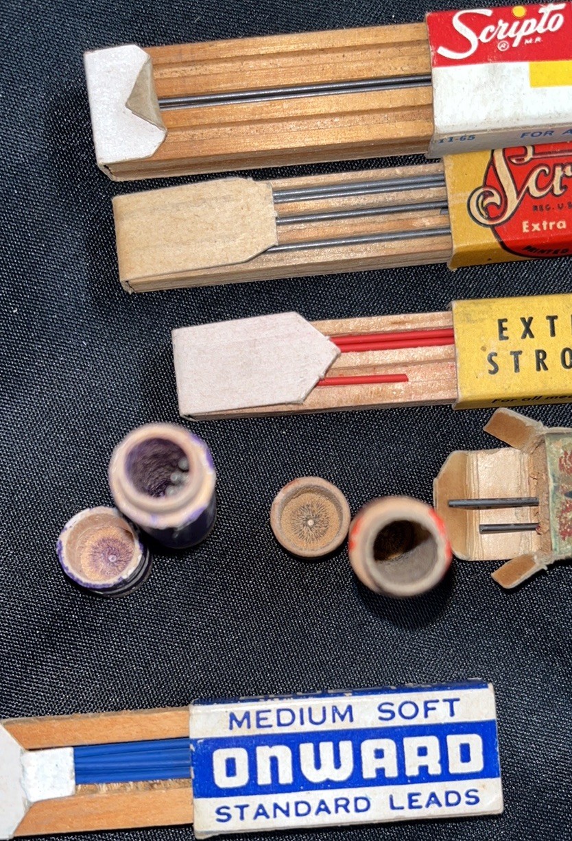 Vtg Wearever~Scripto~Onward~Herald Square+ Pencil Lead Boxes~Some Leads~READ