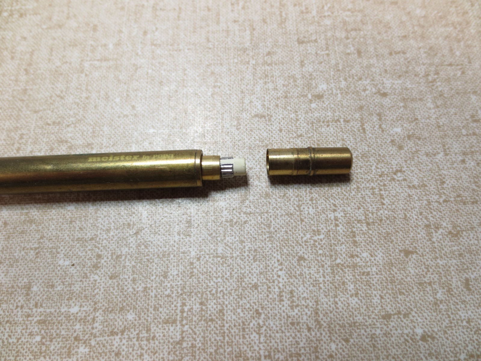 Meister by Point All Brass Mechanical Pencil Push Button 0.5mm Tested