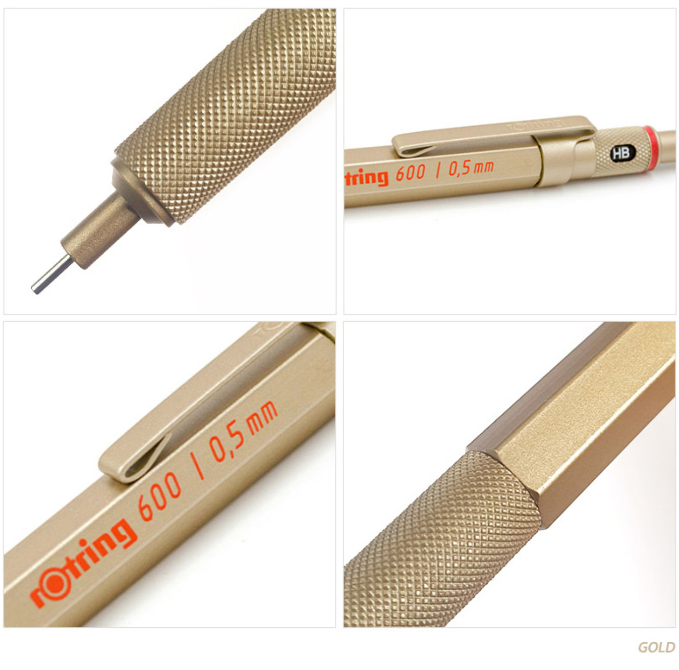 Rotring 600 Loft Limited Edition – rOtring Gold Color Mechanical Pencil 0.5mm