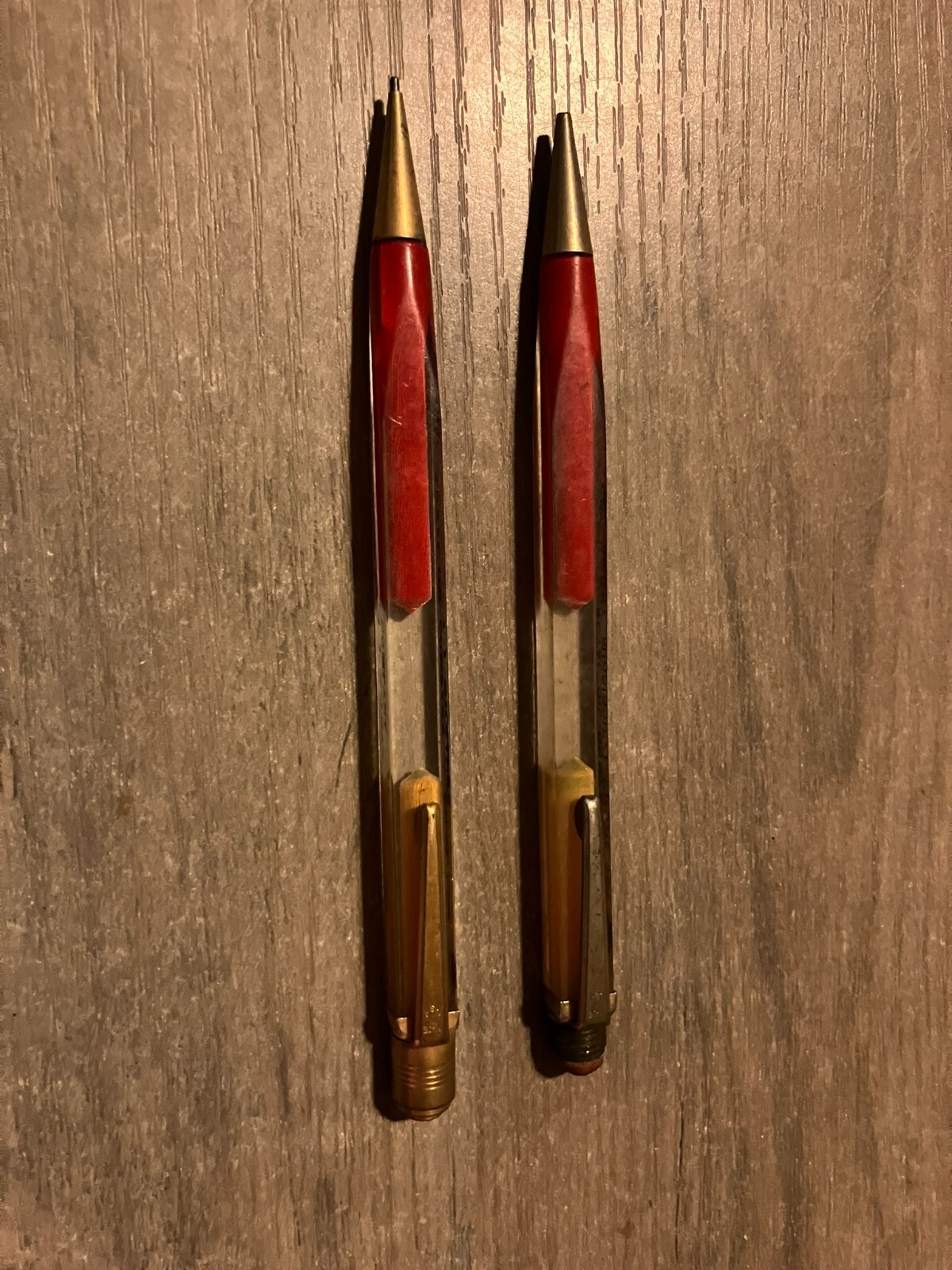 2 VTG ADVERTISING MECHANICAL PENCIL Square Shell Oil Amory Mississippi