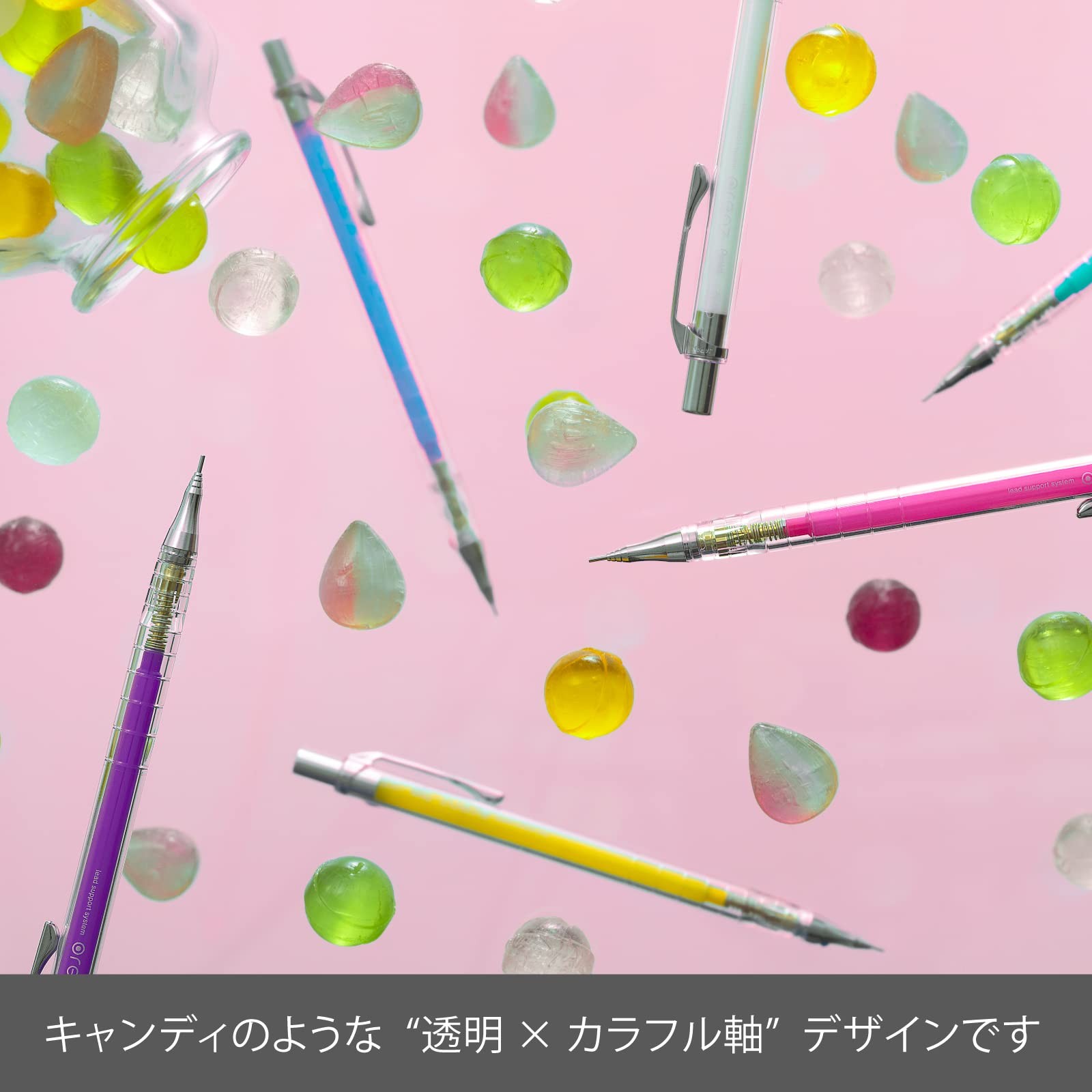 Pentel Mechanical Pencil Orens Limited Clear Body 0.5mm Clear Pink XPP505-TP