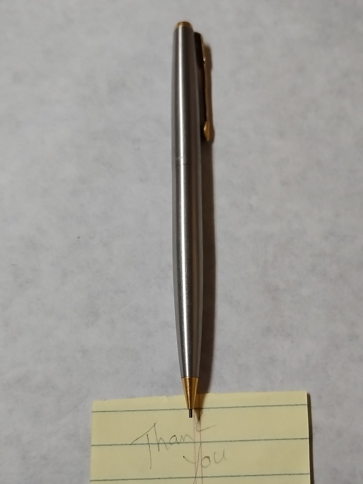Vintage Parker Mechanical Pencil Silver Chrome & Gold Arrow Clip Works #M4