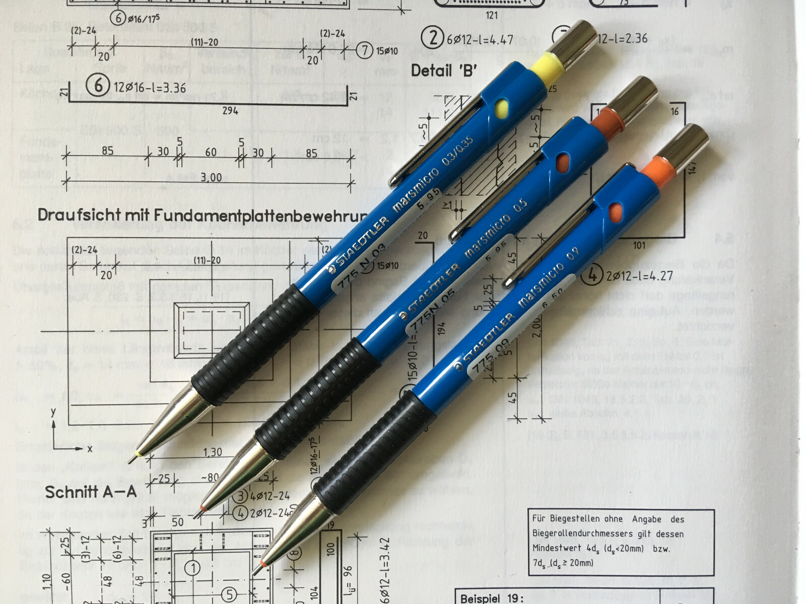 Three Vintage Mechanical Pencils STAEDTLER MARSMICRO 0.30/0.35 & 0.50 & 0.90 mm