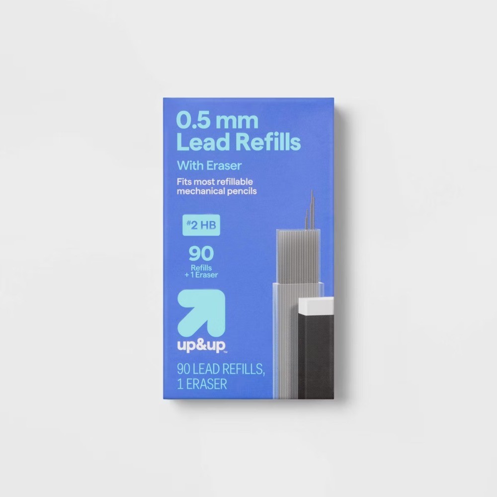 Pencil Lead Refills and Eraser 0.5mm 90ct