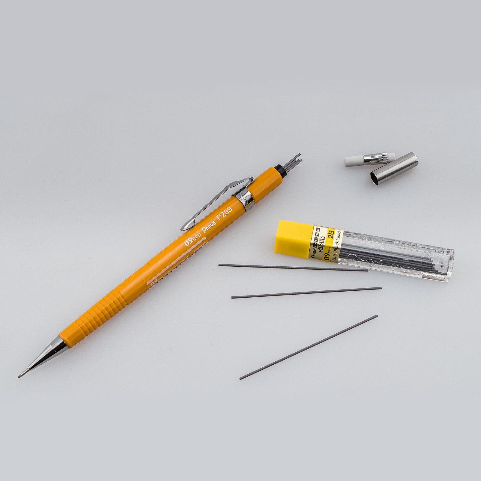 Pentel Sharp Mechanical Pencil, 0.9mm Lead Size, 1 Count (Pack of 12), Yellow
