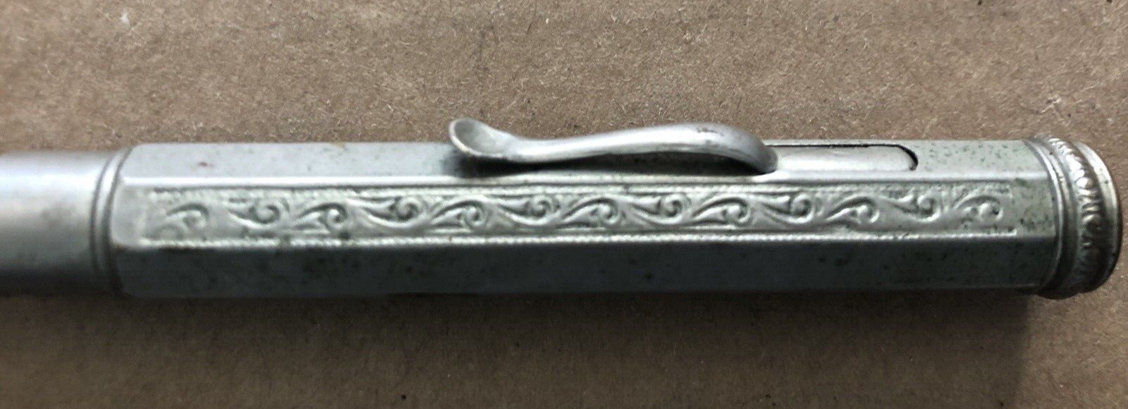 Vintage GERMANY Mechanical Pencil Silver Tone Fancy Art Deco 4 FOUR COLOR