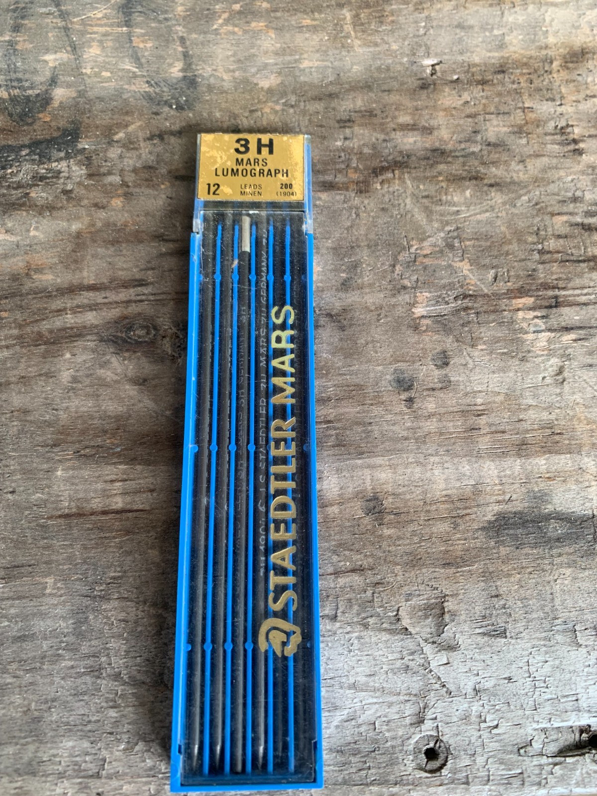 10 Pieces Staedtler Mars 3H Lumograph 1904 2mm Mechanical Drafting Pencil Lead