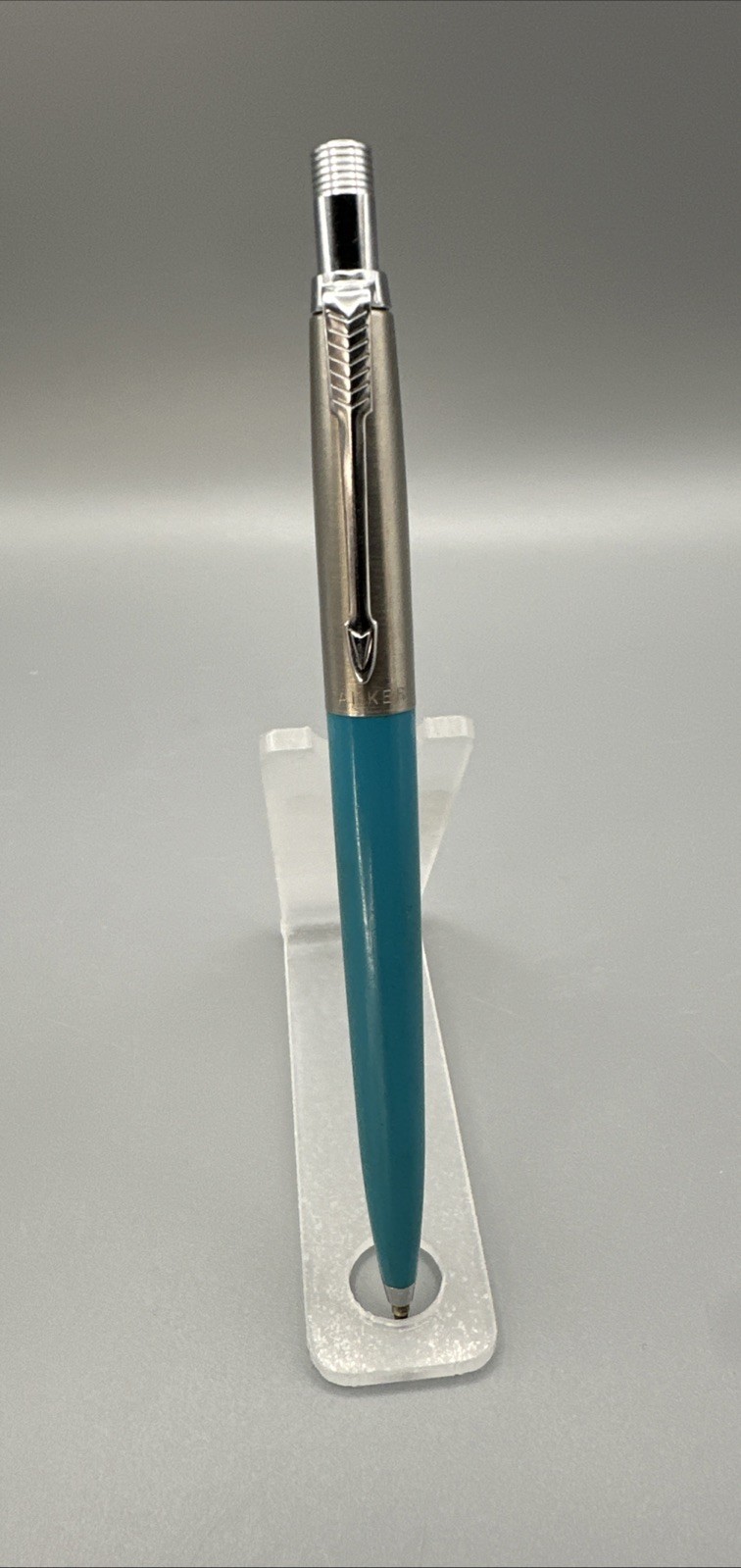 Vtg. Parker Jotter Mechanical Pencil – Turquoise￼ Barrel & Brass Cap – USA 1274