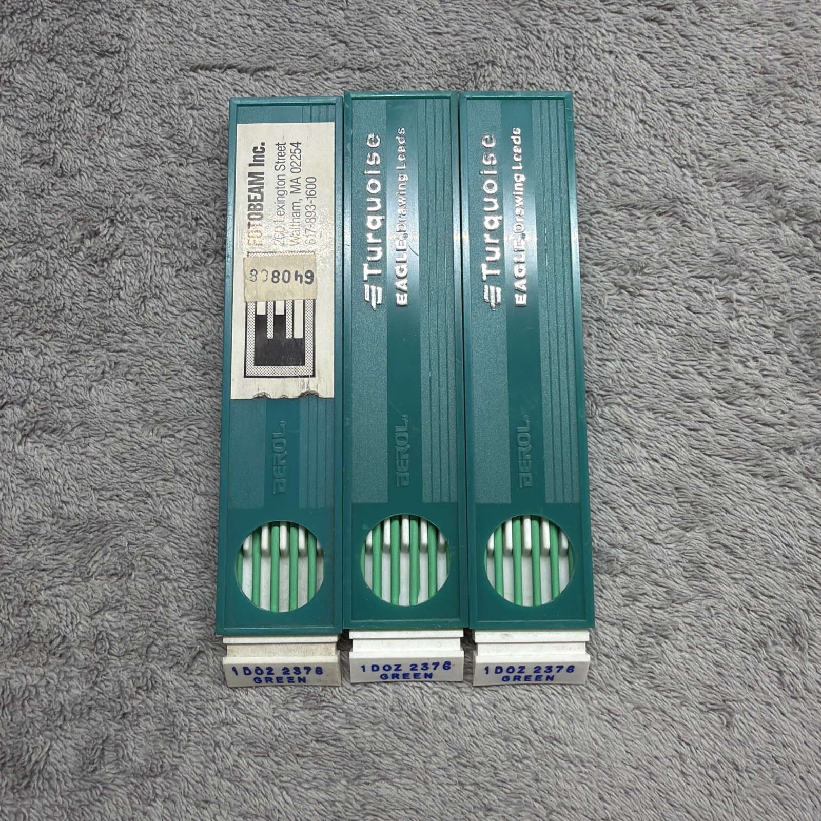 Vintage Berol Turquoise Eagle Drawing Leads #2376 GREEN 3 12 Packs