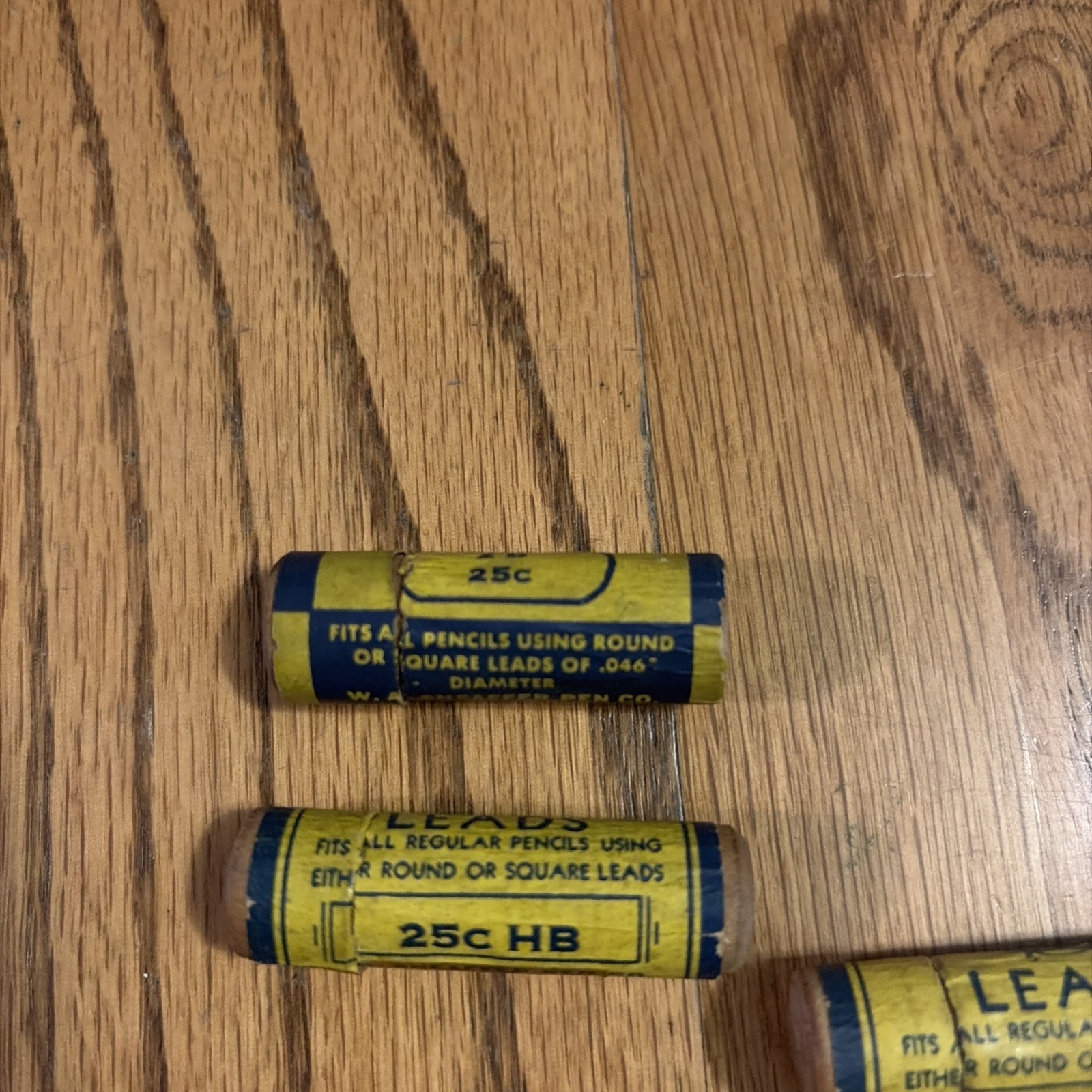 4 Vintage Scheaffers Pencil Lead Wooden Container 25c HB See Description