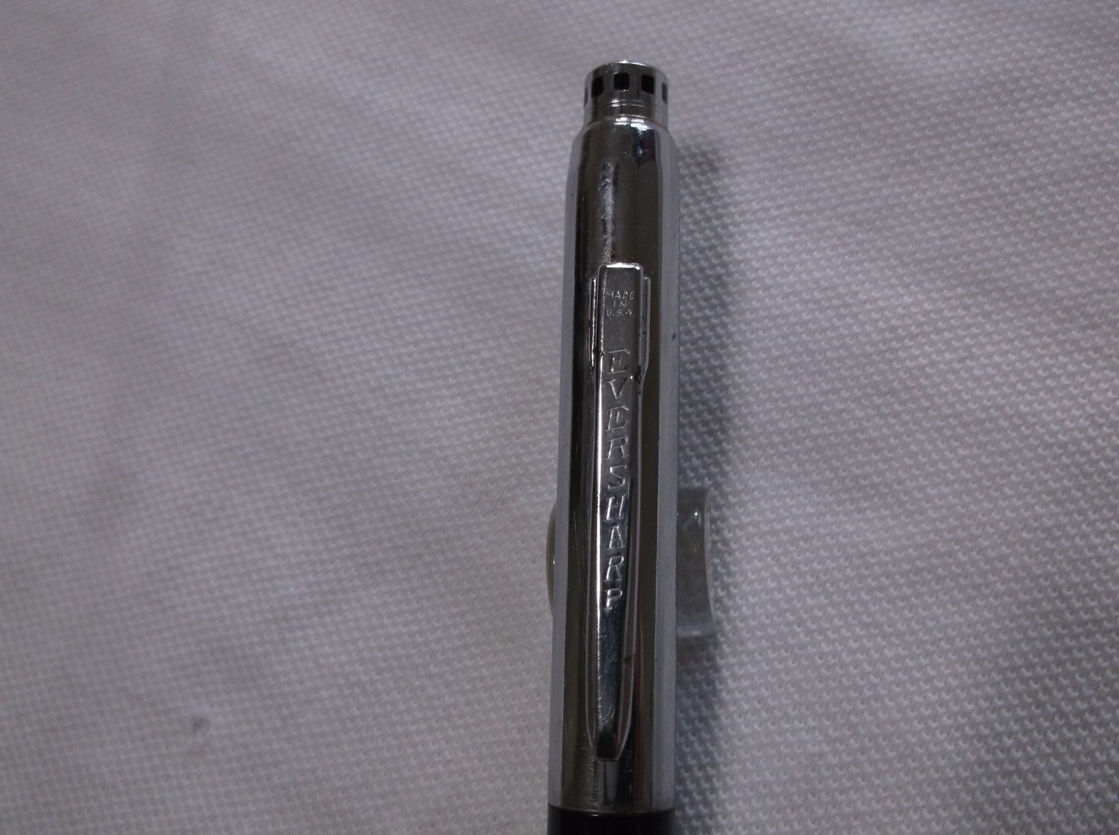 WAHL EVERSHARP CORONET GOLD & GREEN SHELL / CHROME REPEATER PENCIL / 1.1 mm