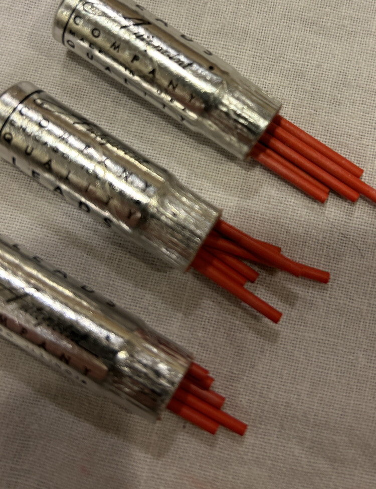 VINTAGE AUTOPOINT PENCIL LEAD NO. 441-K RED LOT OF 3 Thick (see Disc)