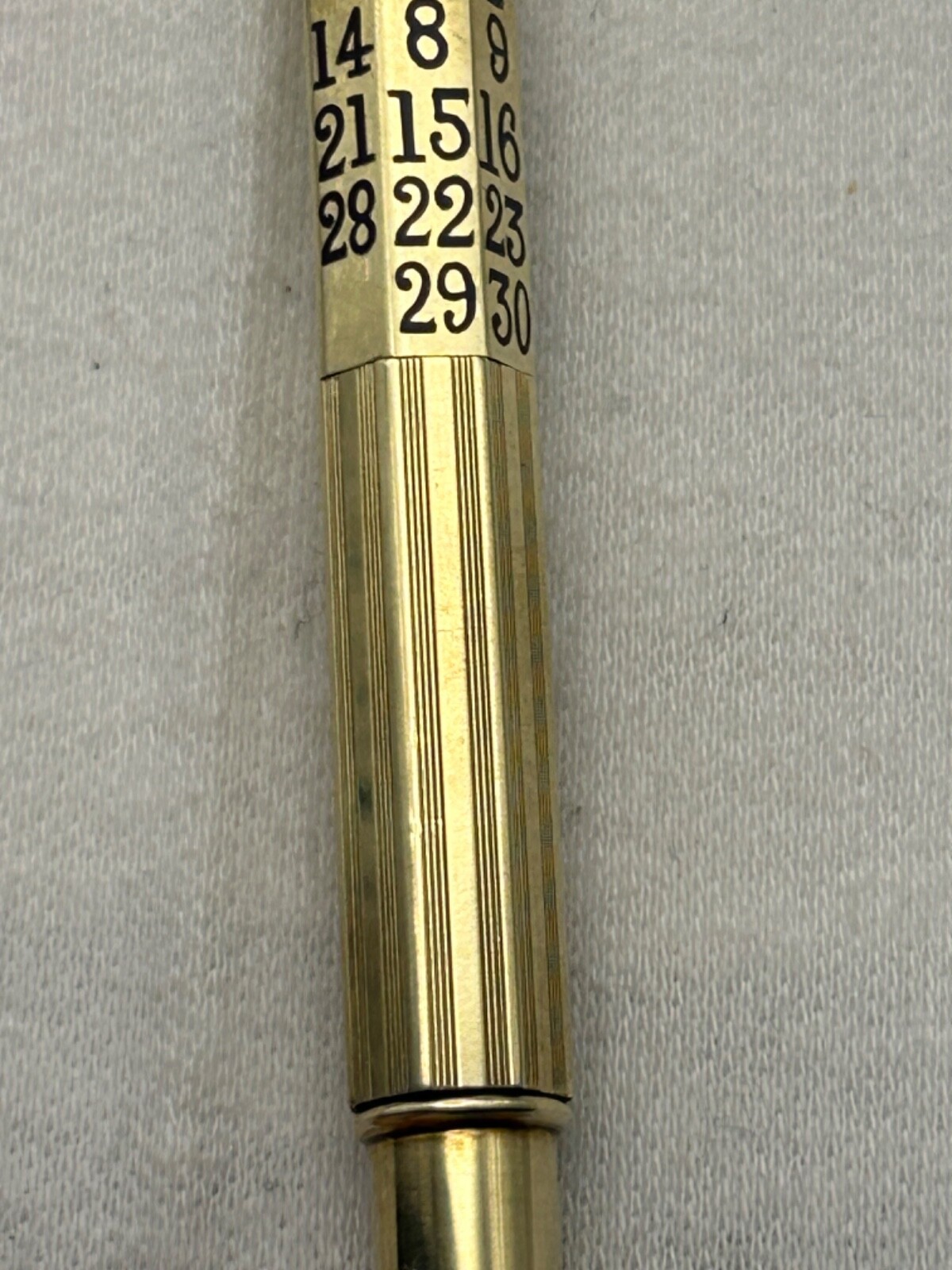 Perpatual Calendar 14K Solid Gold Pencil-Exc. Condition