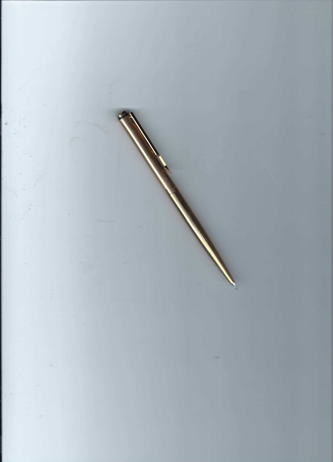 Vtg. Parker Arrow 12 K Gold Filled W/Gold Trim & Black Jewel Mechanical Pencil