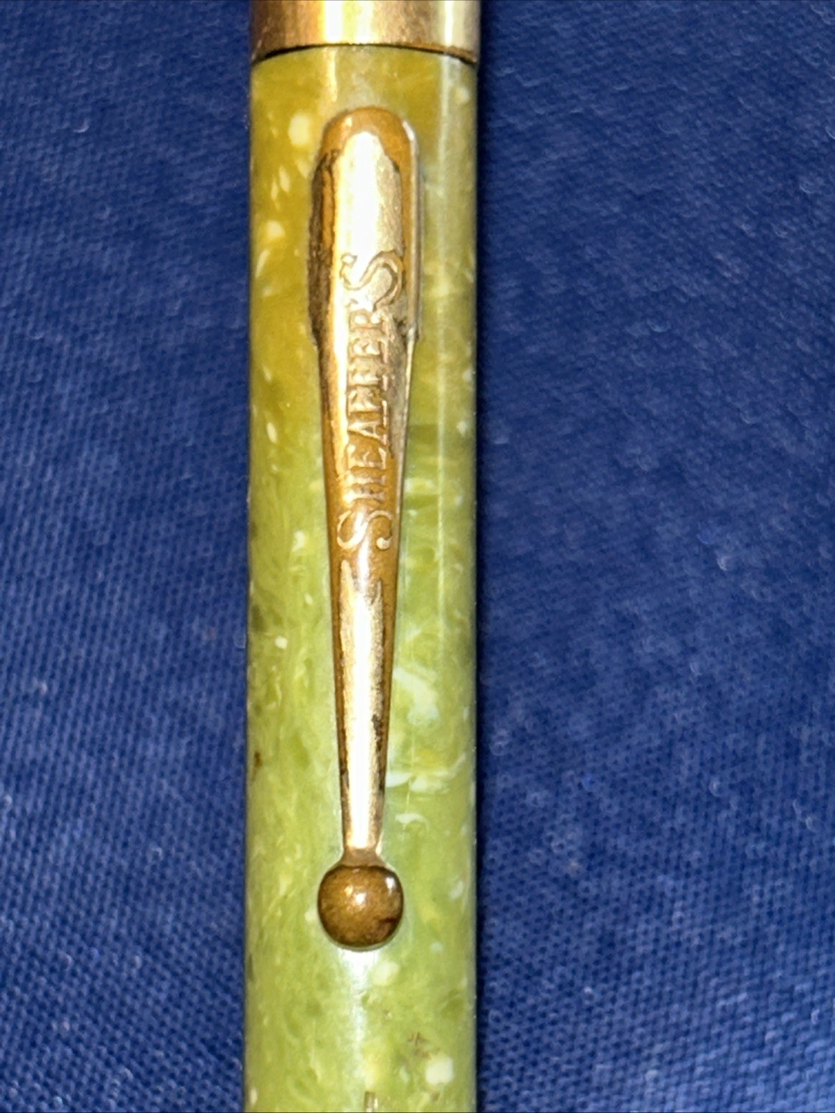 SHEAFFERS MECHANICAL PENCIL JADE GREEN – GOLD FILLED – WORKS