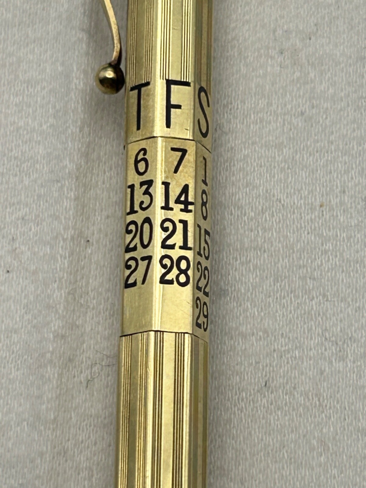 Perpatual Calendar 14K Solid Gold Pencil-Exc. Condition