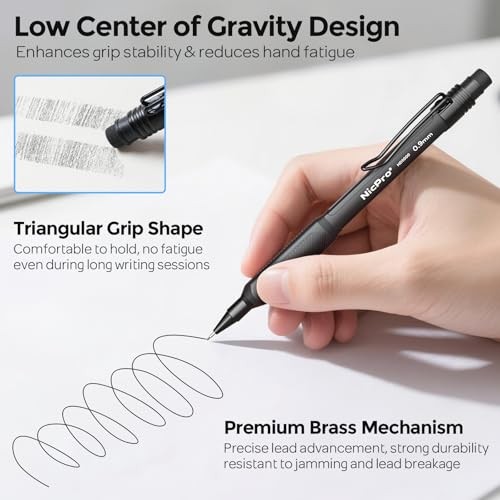 3PCS HD1000 Hevey Duty Art Mechanical Pencil 0.9mm with Case – 0.9mm