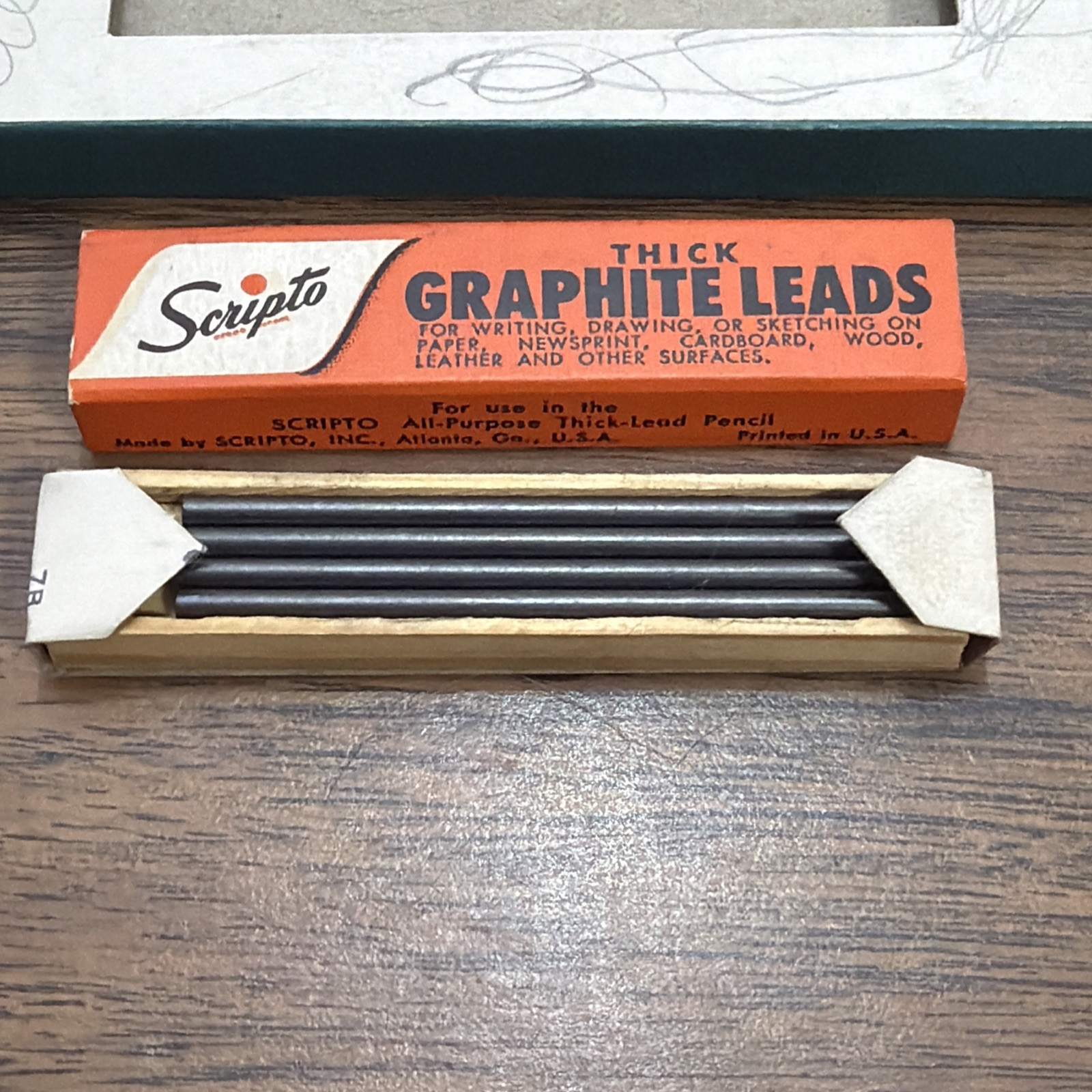 Vintage Scripto USA Mechanical Pencil Thick Leads Railway Cars 50 Church St NY
