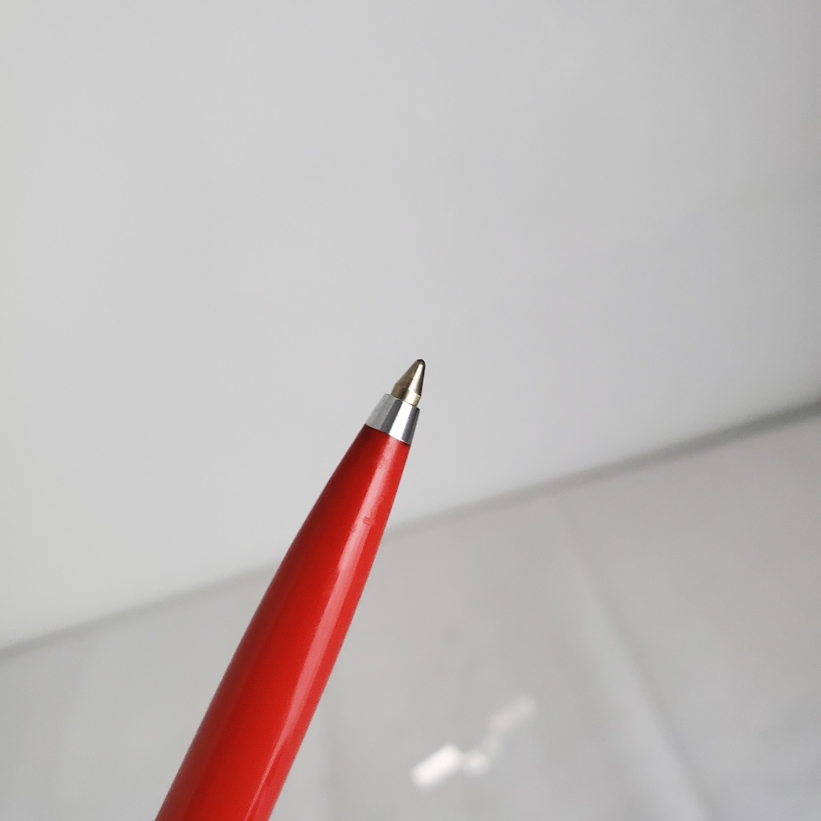 Parker Jotter Red Mechanical Pencil Brass Threads W/ Extra Blue Pen Refill