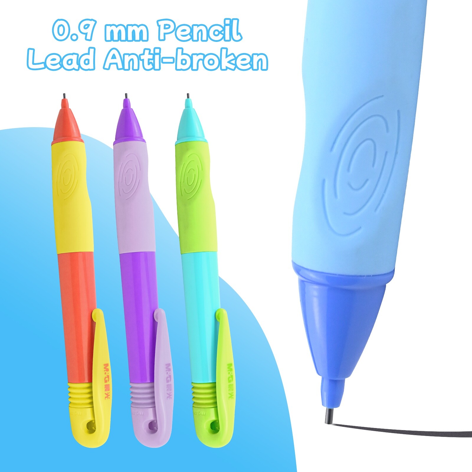 0.9 mm M&G Ergonomic Mechanical Pencil, 4-Count