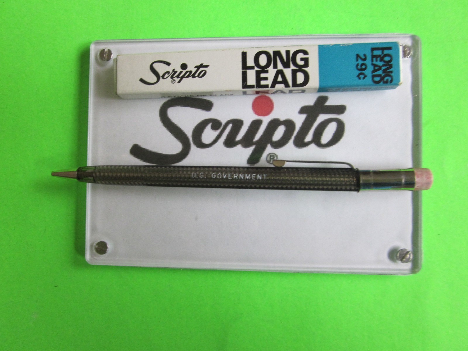 SCRIPTO/SKILCRAFT Translucent Black 1.1mm Mechanical Pencil w/ box 1.1mm leads
