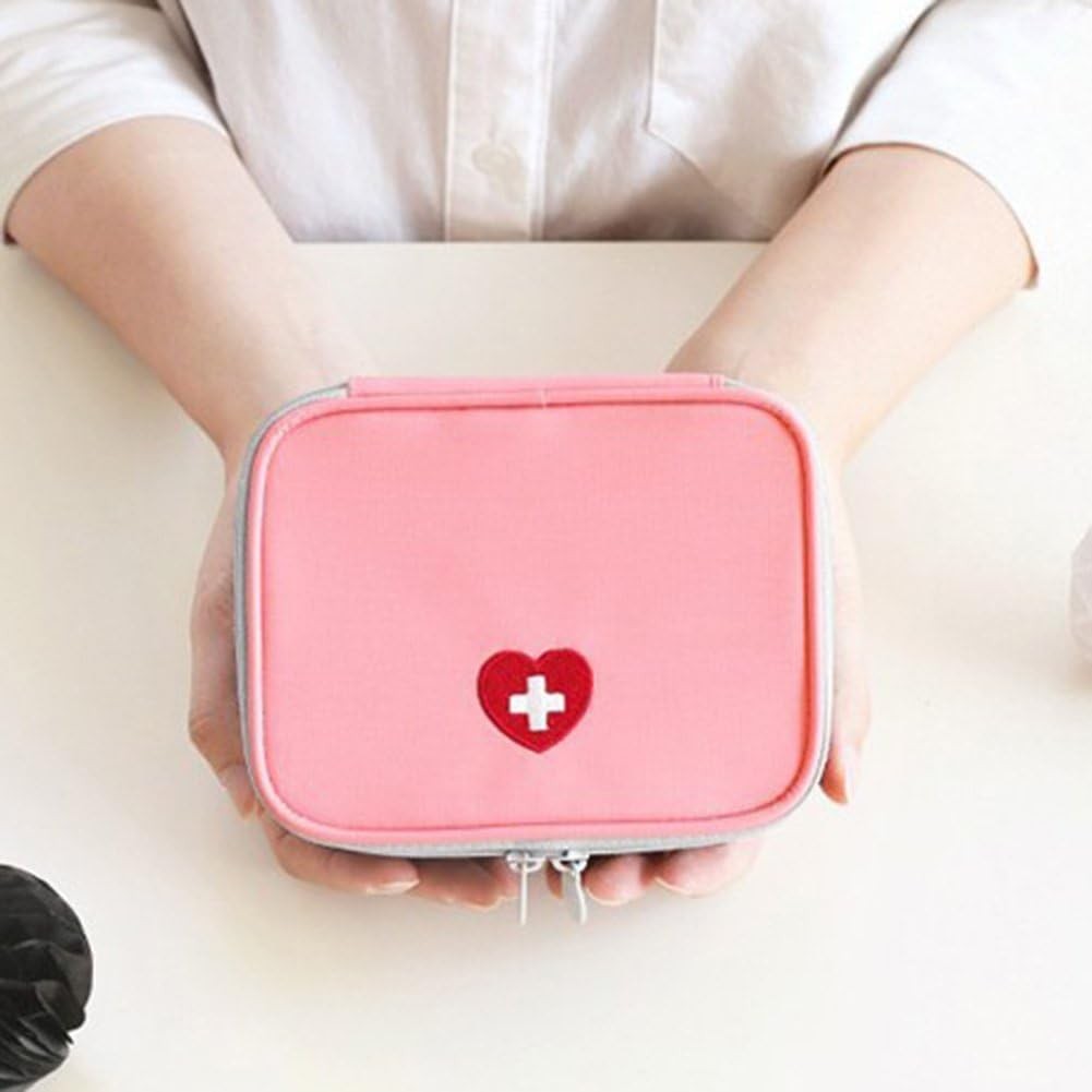 Pink Mini Outdoor First Aid Kit Bag Travel Portable Medicine Organizer Emerge…